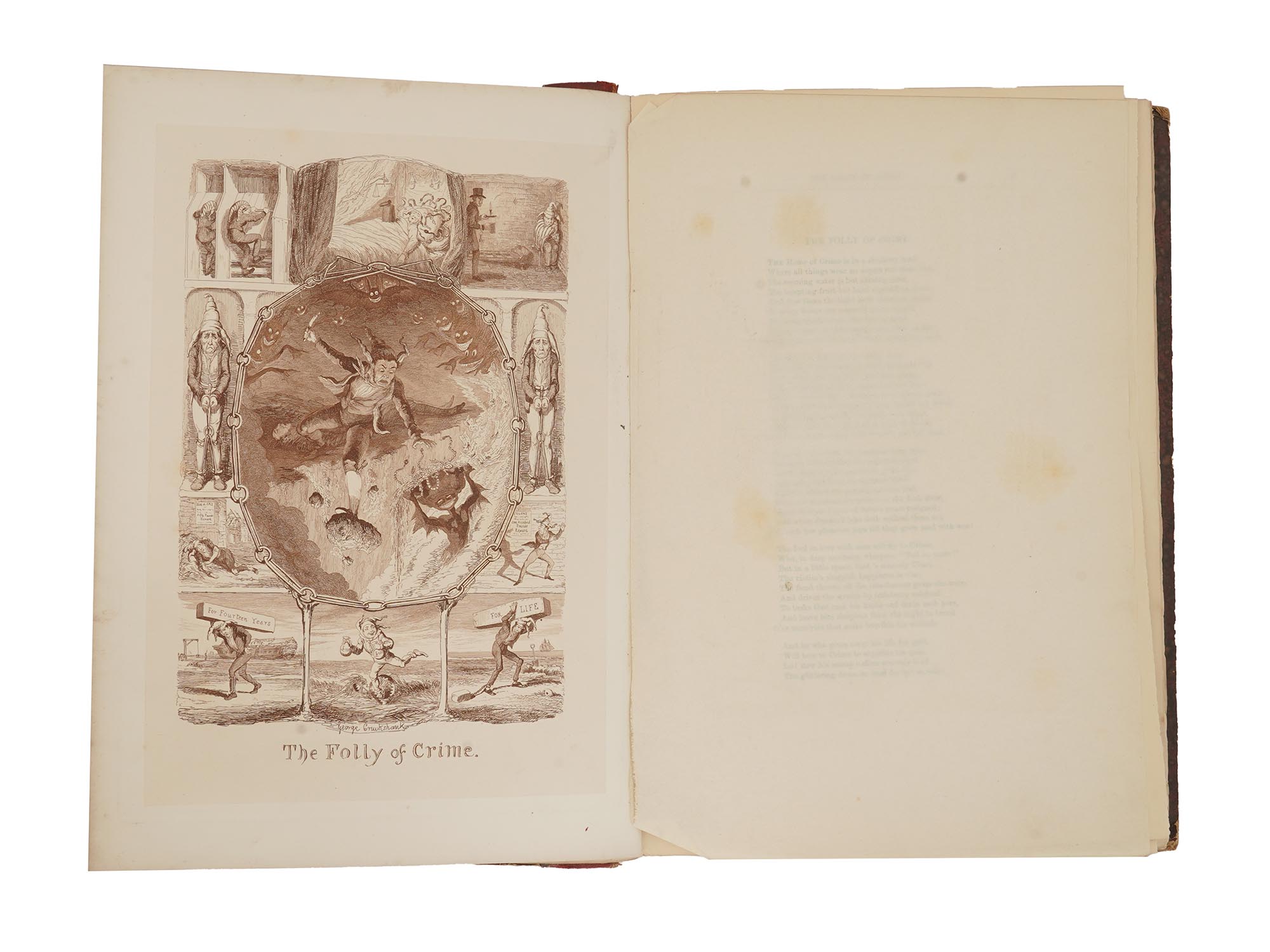 RARE ANTIQUE 1885 GEORGE CRUIKSHANK TABLE BOOK PIC-8